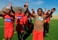 Celebrating their victory